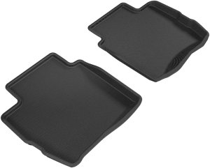 Maserati Granturismo Sport Floor Mats (2 pc.) - Rear - 3D MAXpider - Kagu Black R2 - Black - `08-`19